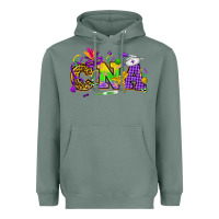 Sage Mardi Gras CNA Nurse Heavyweight Hoodie - HowdyJamesFarm