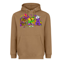 Toasted Coconut Mardi Gras CNA Nurse Heavyweight Hoodie - HowdyJamesFarm
