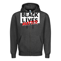 Charcoal Heather Black Lives Matter Zipper Hoodie - Bettercallsaul