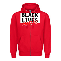 Red Black Lives Matter Zipper Hoodie - Bettercallsaul