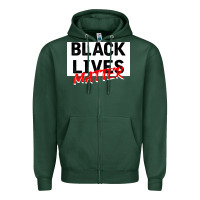 Sports Green Black Lives Matter Zipper Hoodie - Bettercallsaul