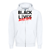 White Black Lives Matter Zipper Hoodie - Bettercallsaul