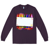 Plum crayons add your text Long Sleeve Tee - NancyCooperArtShop