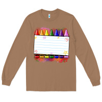 Toasted Coconut crayons add your text Long Sleeve Tee - NancyCooperArtShop