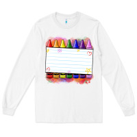White crayons add your text Long Sleeve Tee - NancyCooperArtShop