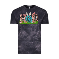 Cloud Black hop rabbit Vintage Tee - MaliasSmallBusiness
