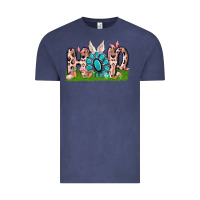 Vintage Denim hop rabbit Vintage Tee - MaliasSmallBusiness