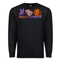 Black Peace love Basketball Premium Sweatshirt - HowdyJamesFarm