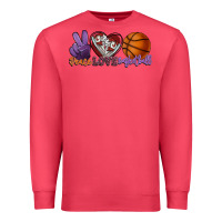 Cardinal Peace love Basketball Premium Sweatshirt - HowdyJamesFarm