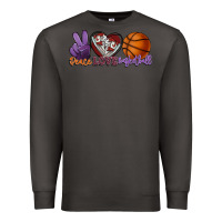 Smoke Peace love Basketball Premium Sweatshirt - HowdyJamesFarm