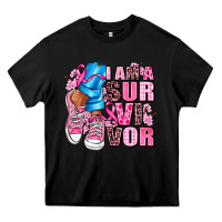 Black i am a survivor Heavy Core Tee - AdoDesignShop