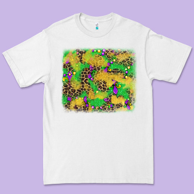 Mardi Gras Fleur De Lis And Leopard Background Premium Tee Designed By Adodesignshop