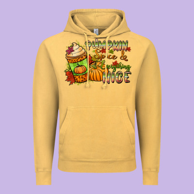 Pumpkin Spice Everything Nice Vintage Hoodie Designed By Nancycooperartshop
