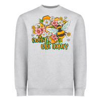 Heather Grey like honey Heavyweight Sweatshirt - MaliasSmallBusiness