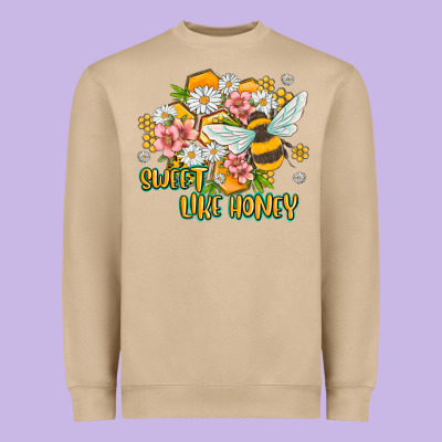 Like Honey Heavyweight Sweatshirt Designed By Maliassmallbusiness