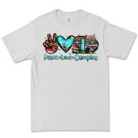Dove Grey peace love camping Premium Tee - JahusDesignShop