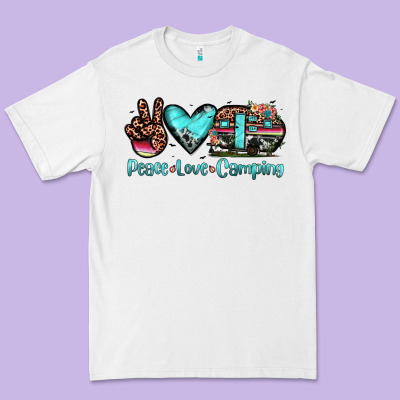 Peace Love Camping Premium Tee Designed By Jahusdesignshop