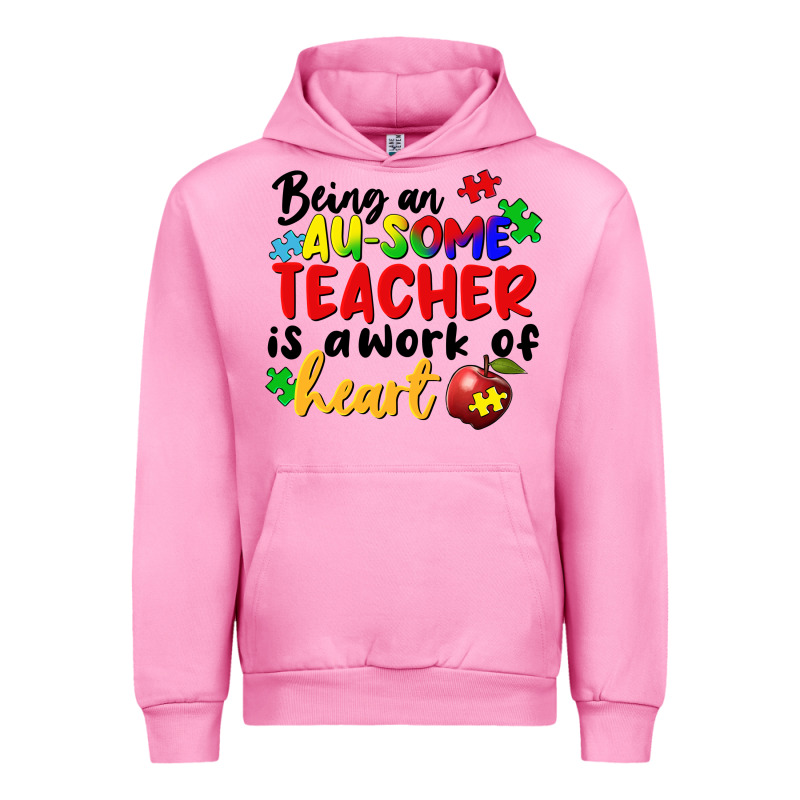 Being An Au Some Teacher Is A Work Of The Heart Urban Hoodie by FaDigitalArtStudio | Teevron