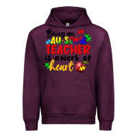 Mauve Wine being an au some teacher is a work of the heart Urban Hoodie - FaDigitalArtStudio