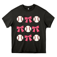 Asphalt baseball coquette bow Heavy Core Tee - JahusDesignShop
