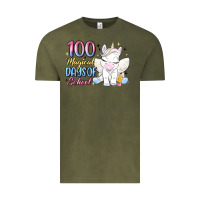 Vintage Olive 100 magical days of school Vintage Tee - MaliasSmallBusiness
