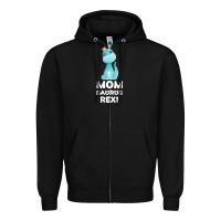 Black Mommy Saurus Rex Mom Mom Gift Dino Zipper Hoodie - Bettercallsaul