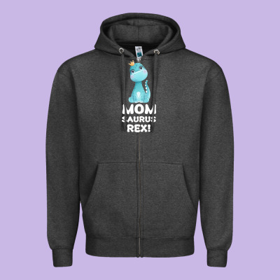 Mommy Saurus Rex Mom Mom Gift Dino Zipper Hoodie Designed By Bettercallsaul