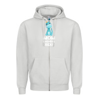 Dove Grey Mommy Saurus Rex Mom Mom Gift Dino Zipper Hoodie - Bettercallsaul