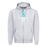 Heather Grey Mommy Saurus Rex Mom Mom Gift Dino Zipper Hoodie - Bettercallsaul