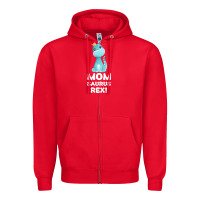 Red Mommy Saurus Rex Mom Mom Gift Dino Zipper Hoodie - Bettercallsaul