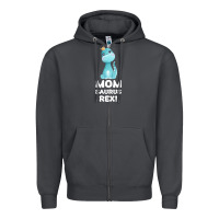 Smoke Mommy Saurus Rex Mom Mom Gift Dino Zipper Hoodie - Bettercallsaul