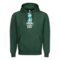 Sports Green Mommy Saurus Rex Mom Mom Gift Dino Zipper Hoodie - Bettercallsaul