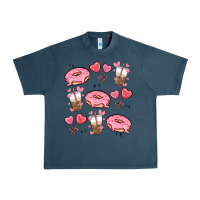 Midnight Navy valentines day doodles Urban Heavy Tee - MaliasSmallBusiness