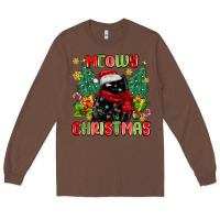 Chestnut meowy christmas black cat Long Sleeve Tee - MaliasSmallBusiness