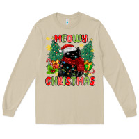 Mushroom meowy christmas black cat Long Sleeve Tee - MaliasSmallBusiness