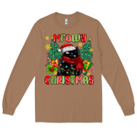 Toasted Coconut meowy christmas black cat Long Sleeve Tee - MaliasSmallBusiness