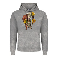 Cloud Rock hereford bull rope and sunflowers Vintage Hoodie - LillyAllenDesigns