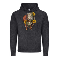 Vintage Black hereford bull rope and sunflowers Vintage Hoodie - LillyAllenDesigns