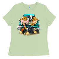 Matcha farm truck farm animals Ladies Tee - FaDigitalArtStudio