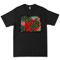Black christmas ornament background Premium Tee - BundleAndBundleShop