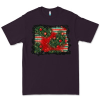Plum christmas ornament background Premium Tee - BundleAndBundleShop