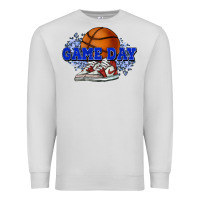 Dove Grey game day basketball Premium Sweatshirt - HowdyJamesFarm