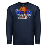 Navy game day basketball Premium Sweatshirt - HowdyJamesFarm