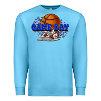Ocean Blue game day basketball Premium Sweatshirt - HowdyJamesFarm