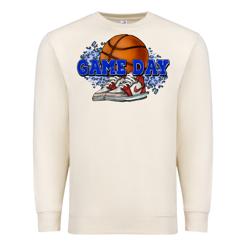 Game Day Basketball Premium Sweatshirt by HowdyJamesFarm | Teevron