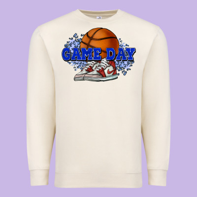 Game Day Basketball Premium Sweatshirt Designed By Howdyjamesfarm
