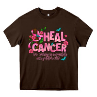 Chocolate Brown heal cancer Heavy Core Tee - AdoDesignShop