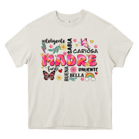 Cream ella es mama Heavy Core Tee - JahusDesignShop