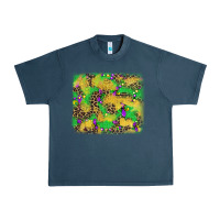 Midnight Navy mardi gras fleur de lis and leopard background Urban Heavy Tee - AdoDesignShop