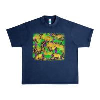 Navy mardi gras fleur de lis and leopard background Urban Heavy Tee - AdoDesignShop